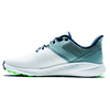Chaussures de golf sans crampons Flex pour hommes - Blanc/Bleu (Large)