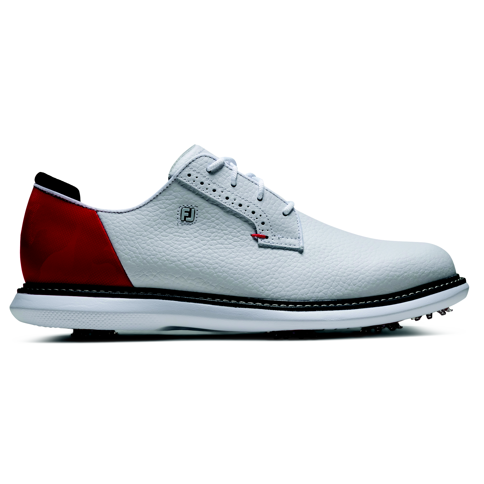 Men's Traditions Canada Spiked Golf Shoe - White/Red