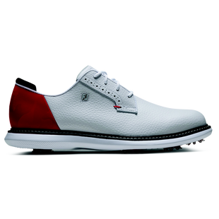 Chaussures de golf &agrave; crampons Traditions Canada pour hommes - Blanc/Rouge FOOTJOY