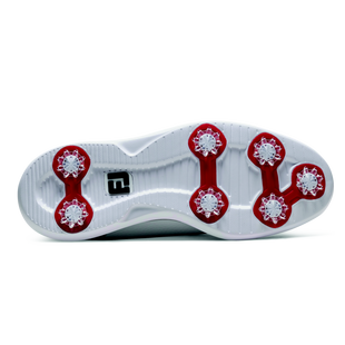 Chaussures de golf &agrave; crampons Traditions Canada pour hommes - Blanc/Rouge FOOTJOY