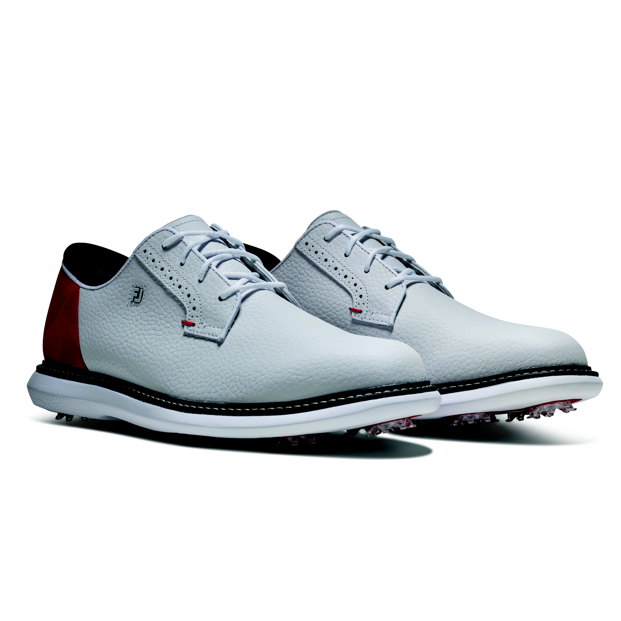 Men's Traditions Canada Spiked Golf Shoe - White/Red