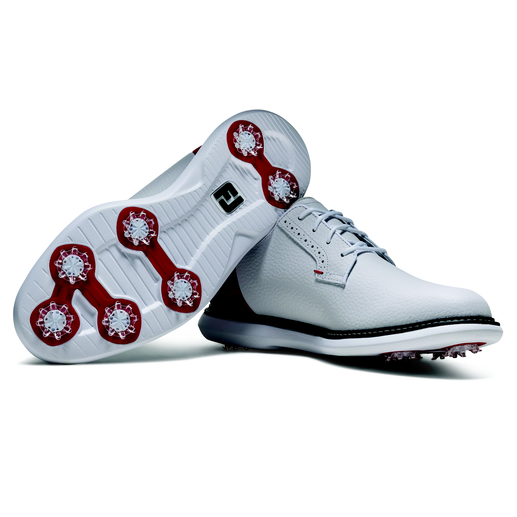 Men's Traditions Canada Spiked Golf Shoe - White/Red