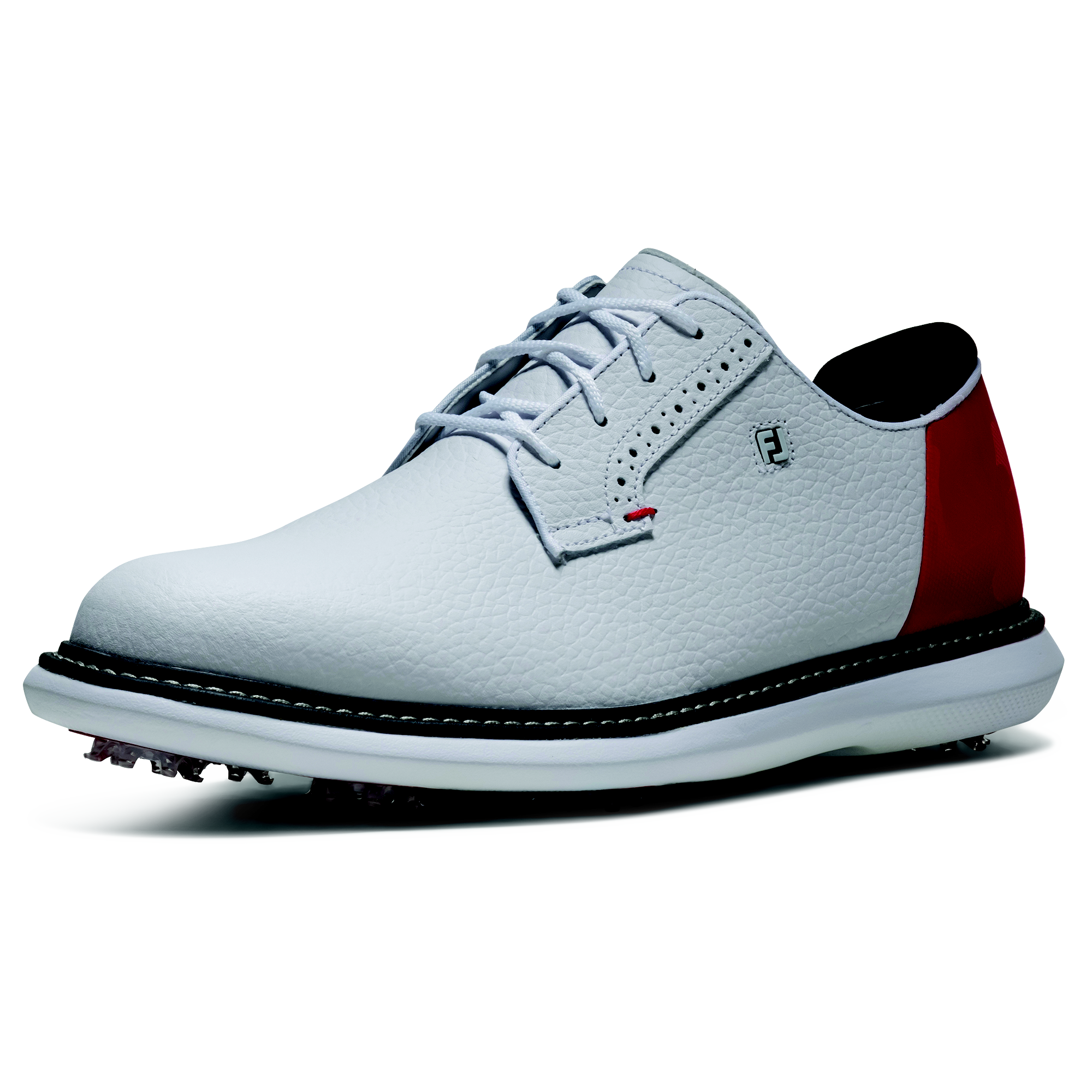 Men's Traditions Canada Spiked Golf Shoe - White/Red