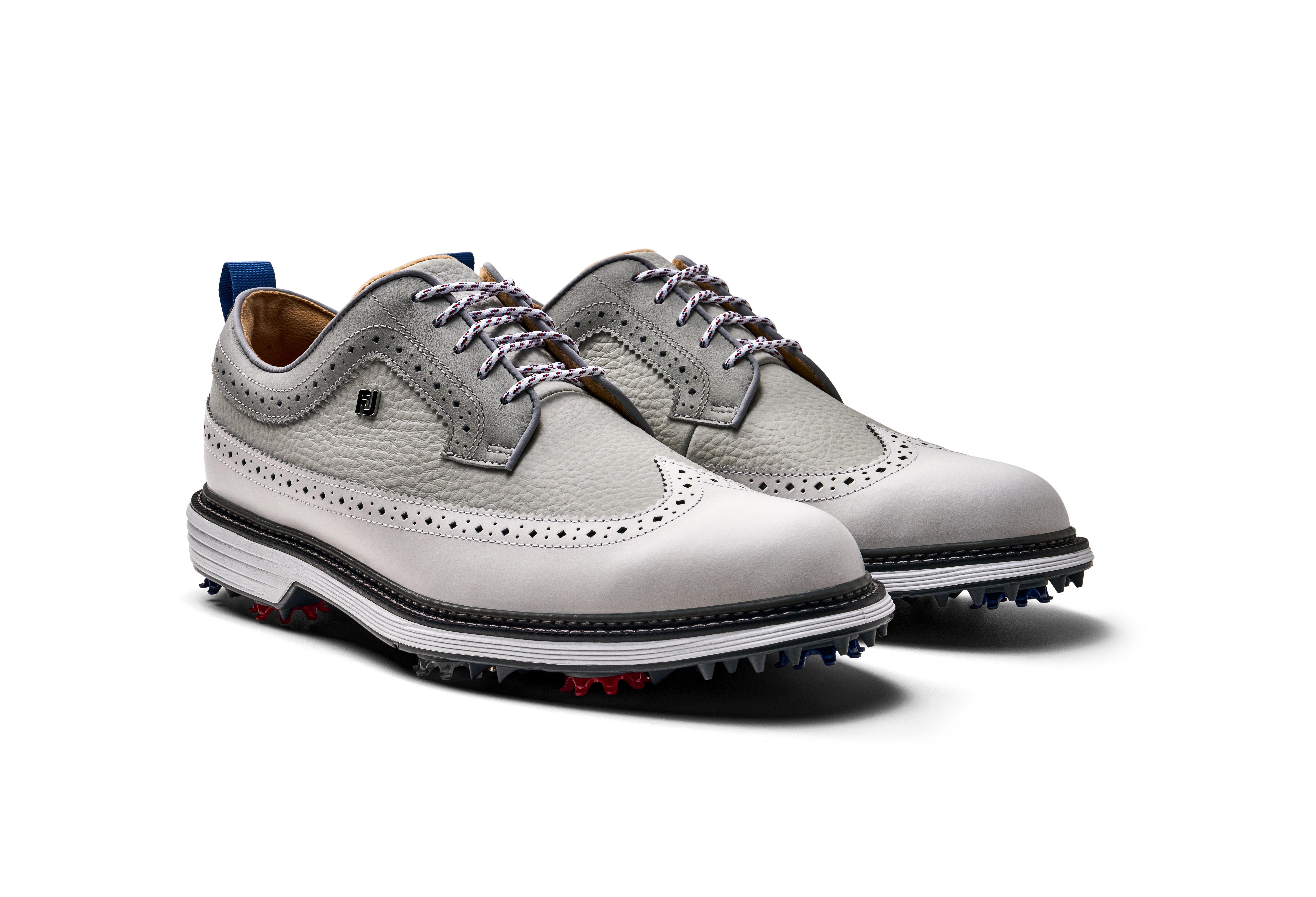 Men's LE Premiere Series Marquis 1776 Spiked Golf Shoe - Grey/White
