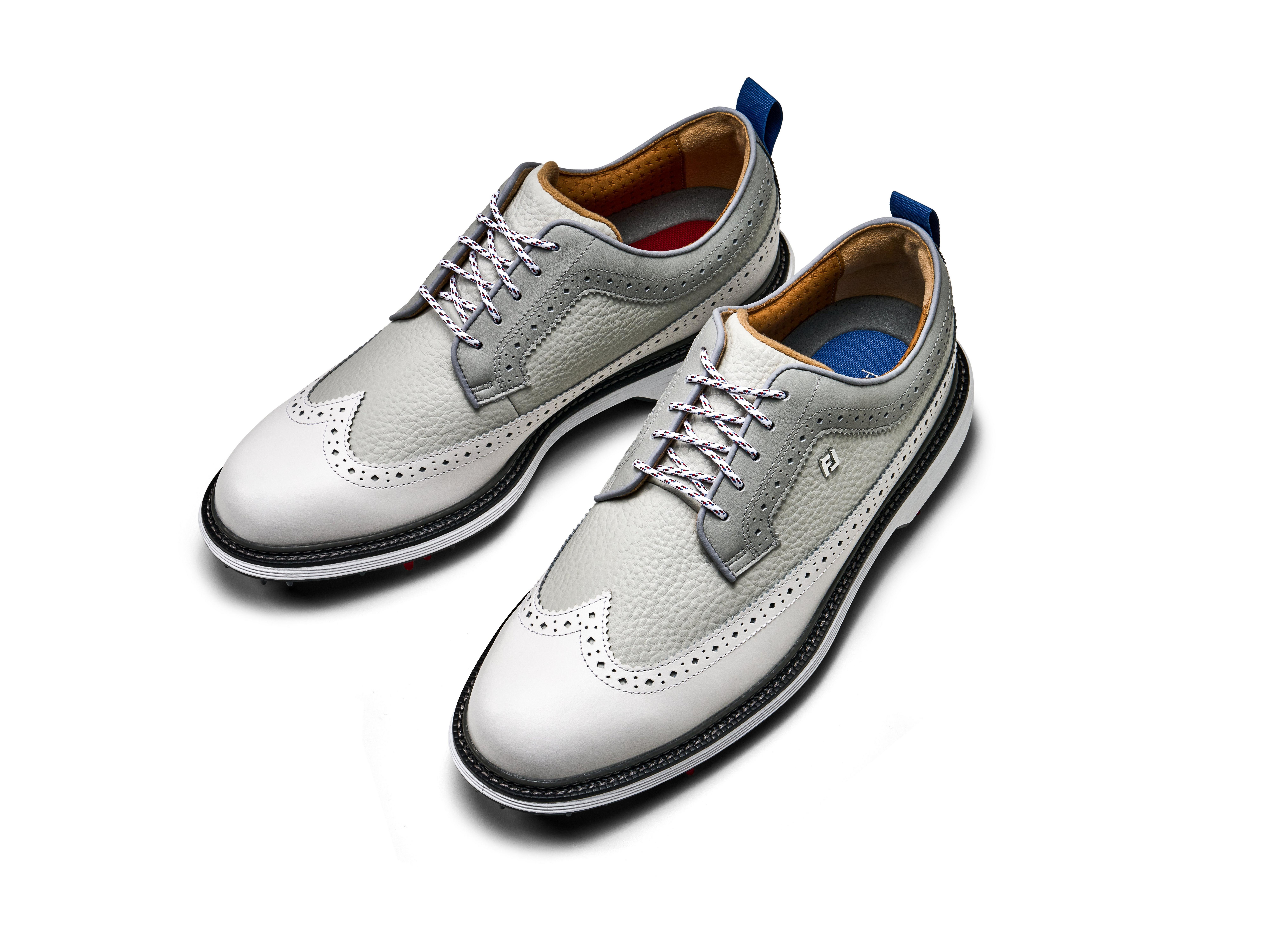 Men's LE Premiere Series Marquis 1776 Spiked Golf Shoe - Grey/White