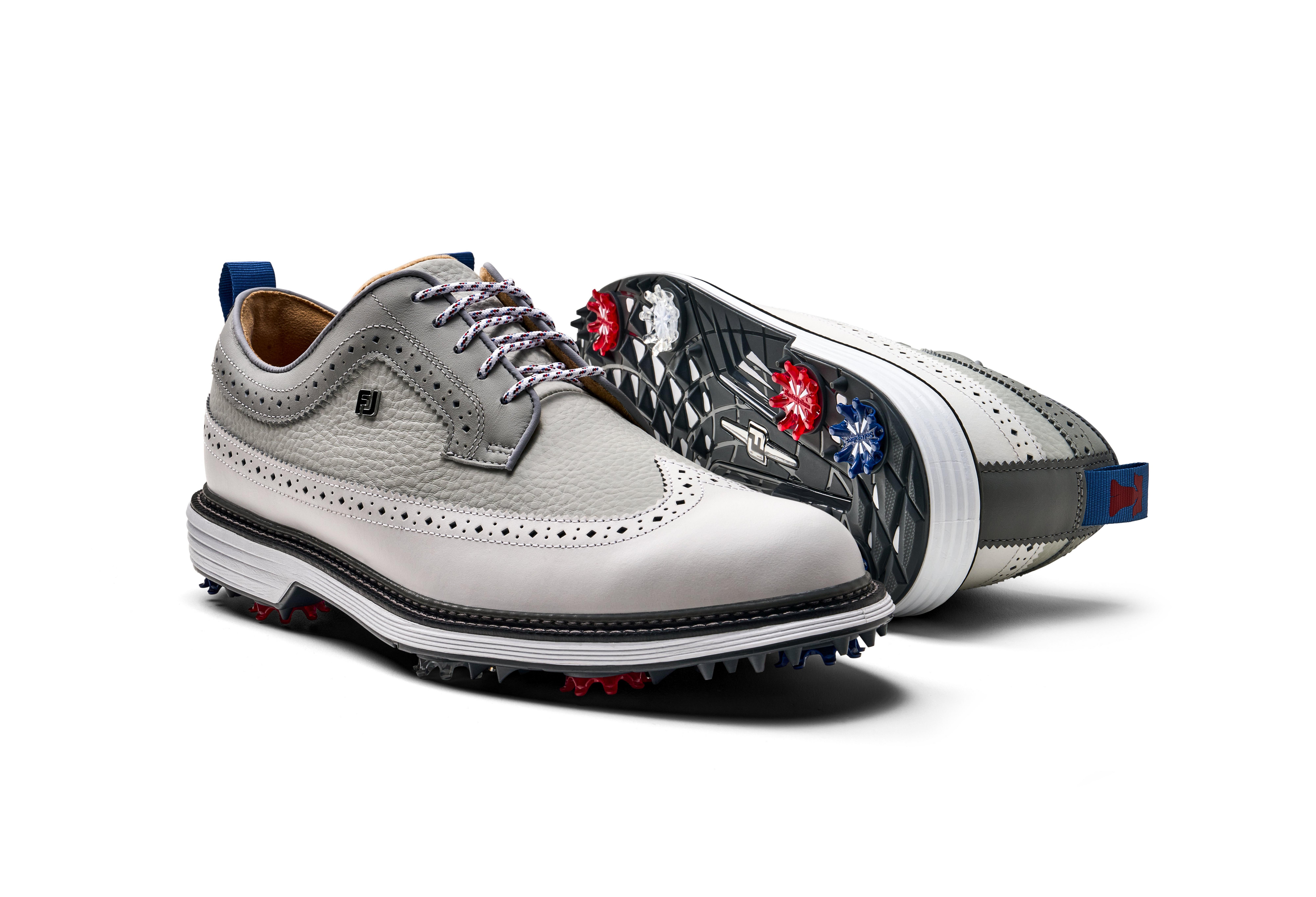 Men's LE Premiere Series Marquis 1776 Spiked Golf Shoe - Grey/White