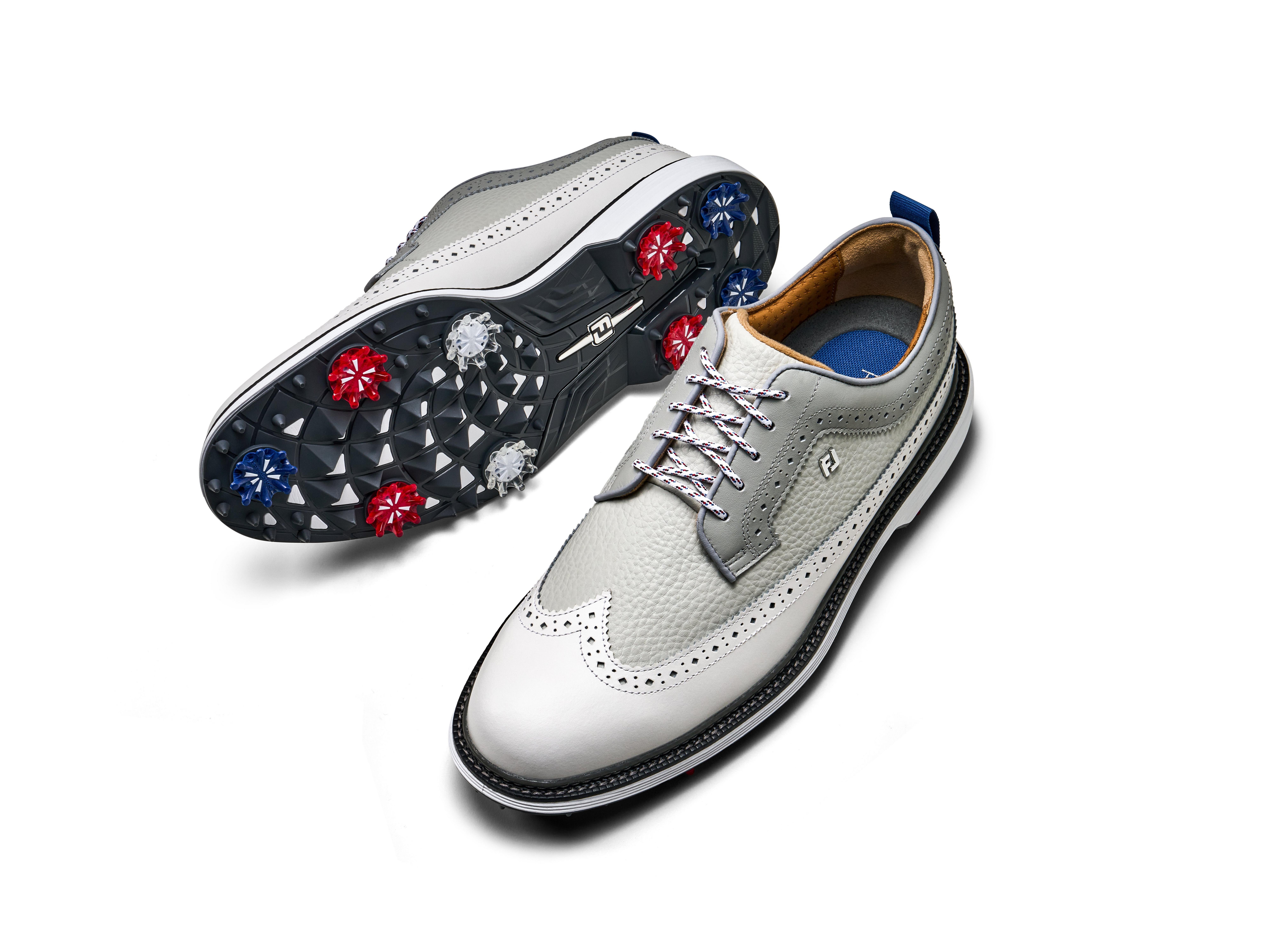 Men's LE Premiere Series Marquis 1776 Spiked Golf Shoe - Grey/White