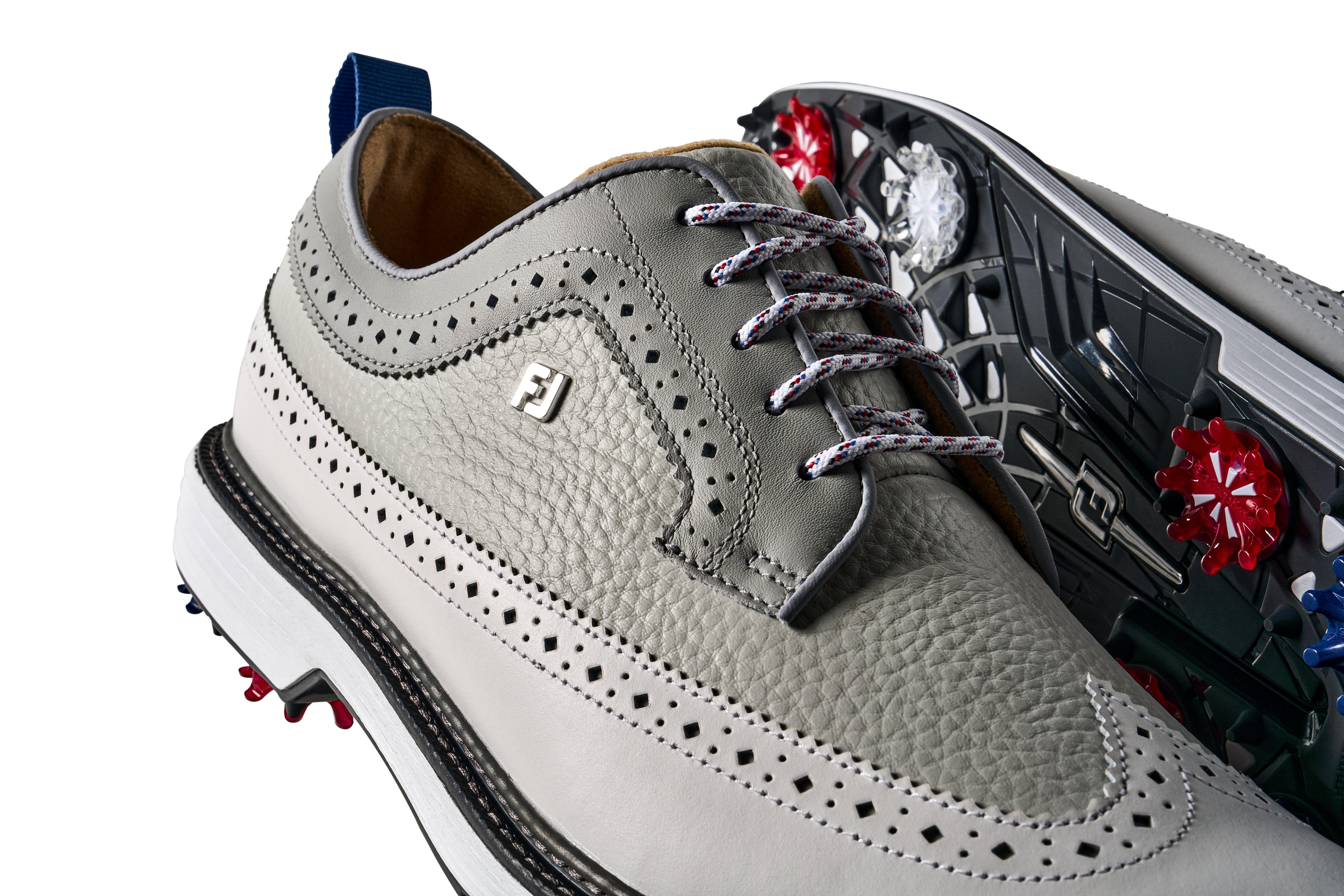 Men's LE Premiere Series Marquis 1776 Spiked Golf Shoe - Grey/White