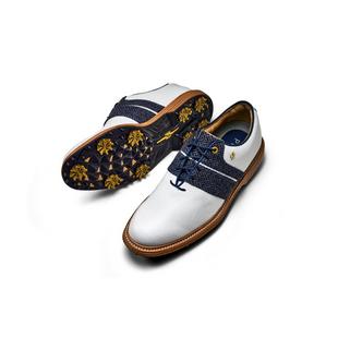 Limited Edition - Men's Harris Tweed x Premiere Series Packard Spiked Golf Shoe - White/Navy FOOTJOY