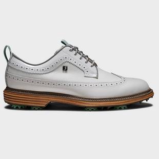 Men's LE Todd Snyder x Premiere Series Marquis Spiked Golf Shoe - White/Mint FOOTJOY