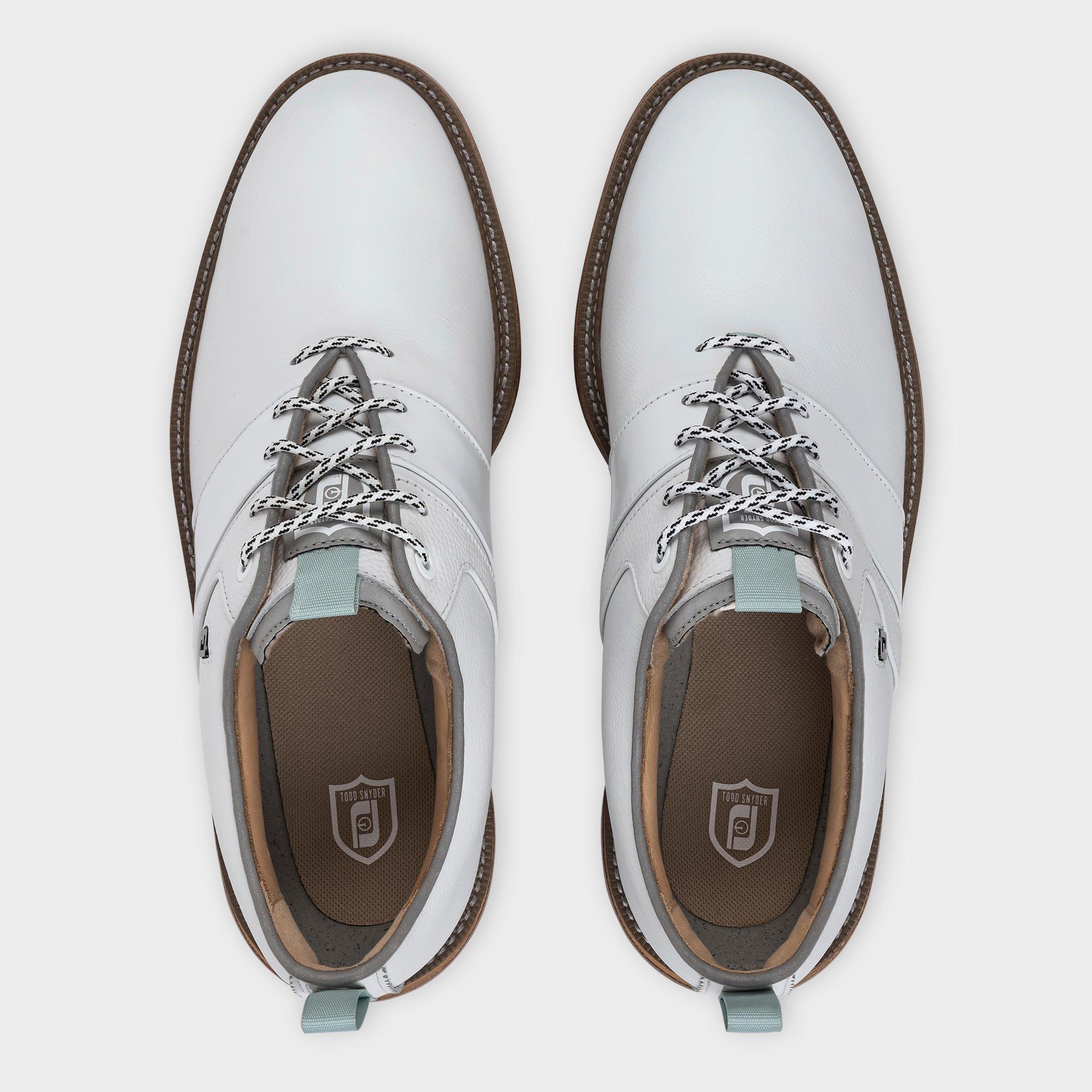 Men's LE Todd Snyder x Premiere Series Packard Spiked Golf Shoe - White/Grey/Mint