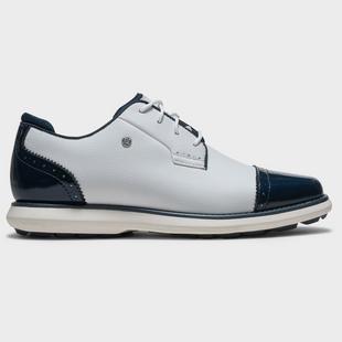 Prior Generation - Women's Traditions Spikeless Golf Shoe - White/Navy FOOTJOY