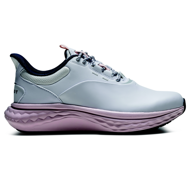 Women's Quantum Spikeless Golf Shoe - White/Pink/Navy FOOTJOY