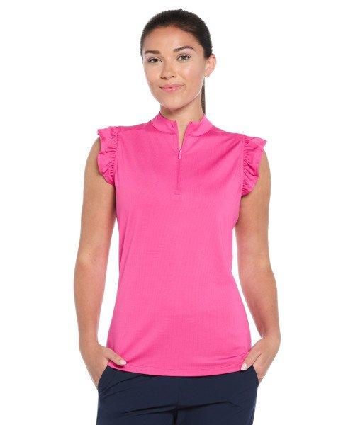 Women's Flutter Sleeveless Polo
