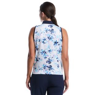 Polo sans manches &agrave; glissi&egrave;re 1/4 avec imprim&eacute; floral Watermark pour femmes PGA TOUR