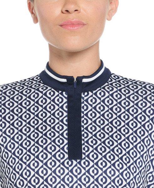 Women's Geo Piping Short Sleeve Polo