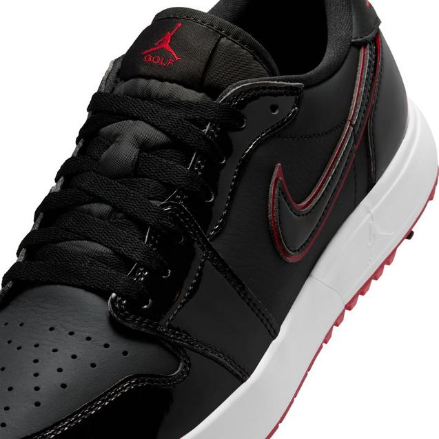 Air Jordan 1 Low G Spiked Golf Shoe - Black/Red | JORDAN | Golf