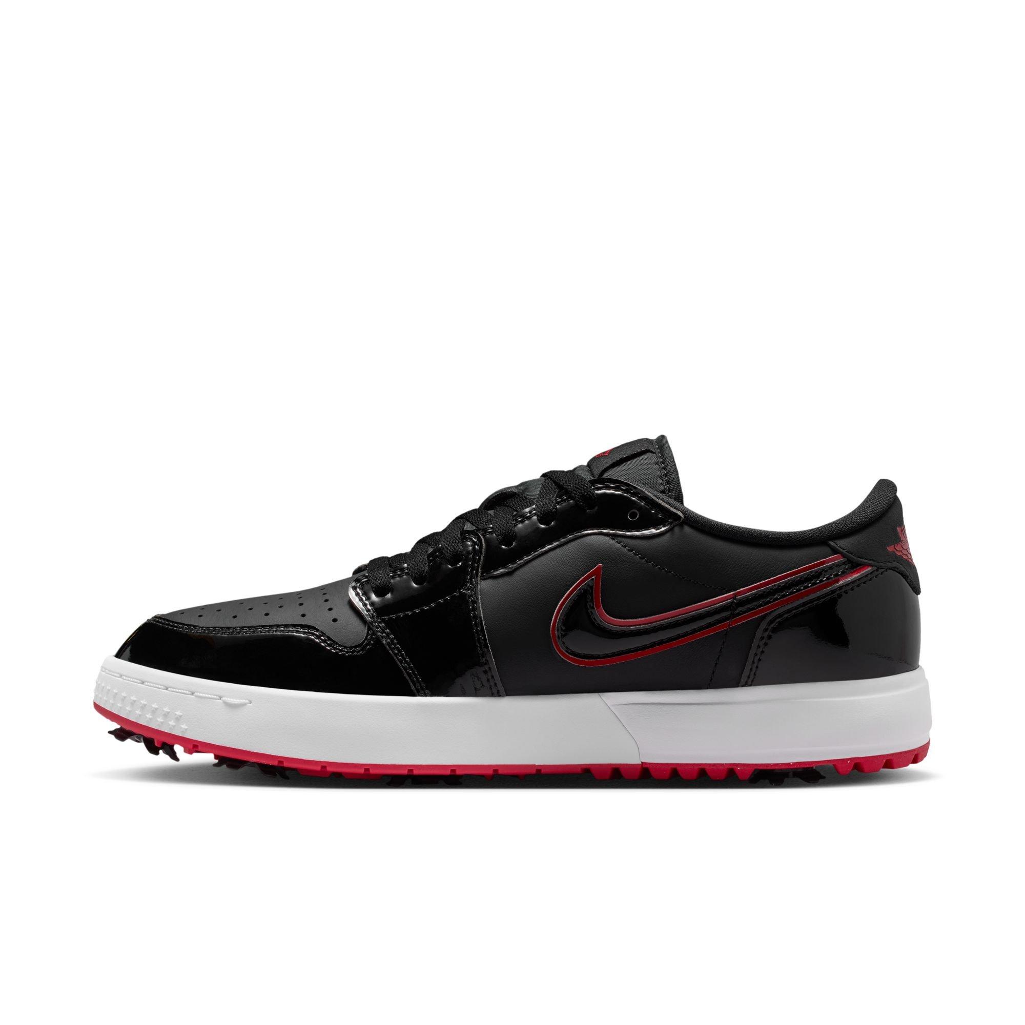 Air Jordan 1 Low G Spiked Golf Shoe - Black/Red