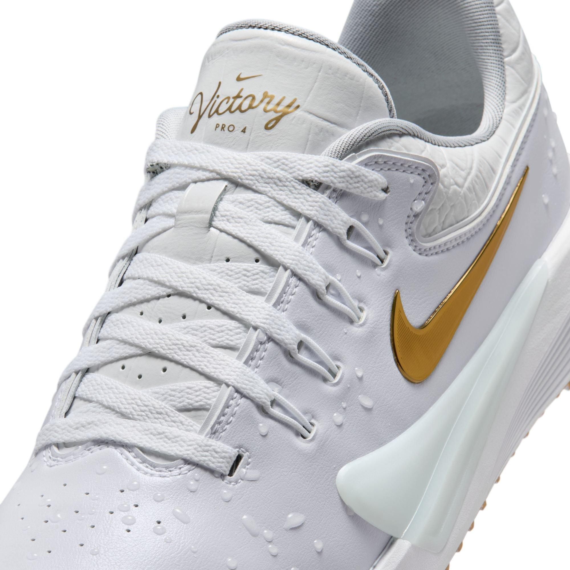 Victory Pro 4 Players NRG Spiked Golf Shoe - White/Gold