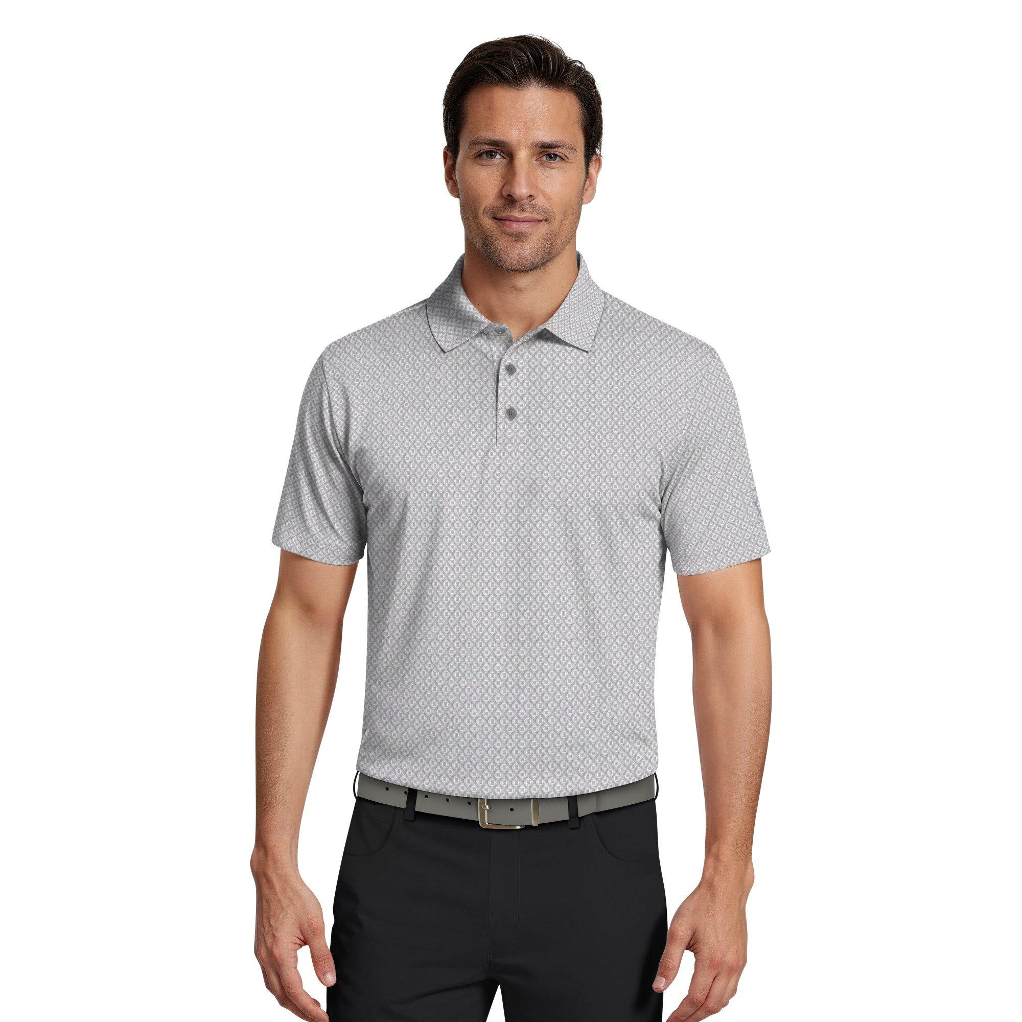 Men's Essential Geo Printed Short Sleeve Polo