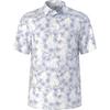 Men's Linear Botanical Printed Short Sleeve Polo