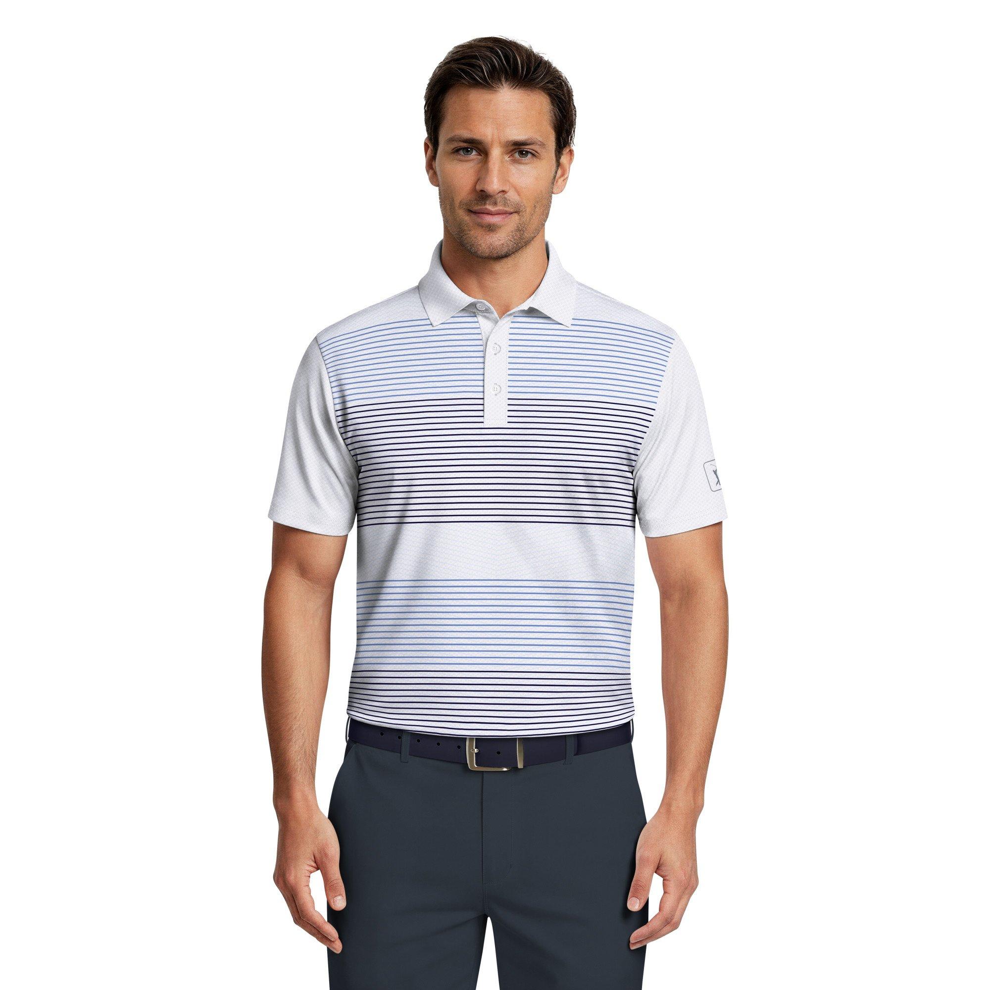 Men's Layered Printed Short Sleeve Polo