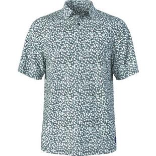 Polo &agrave; manches courtes avec motif floral abstrait int&eacute;gral pour hommes PGA TOUR