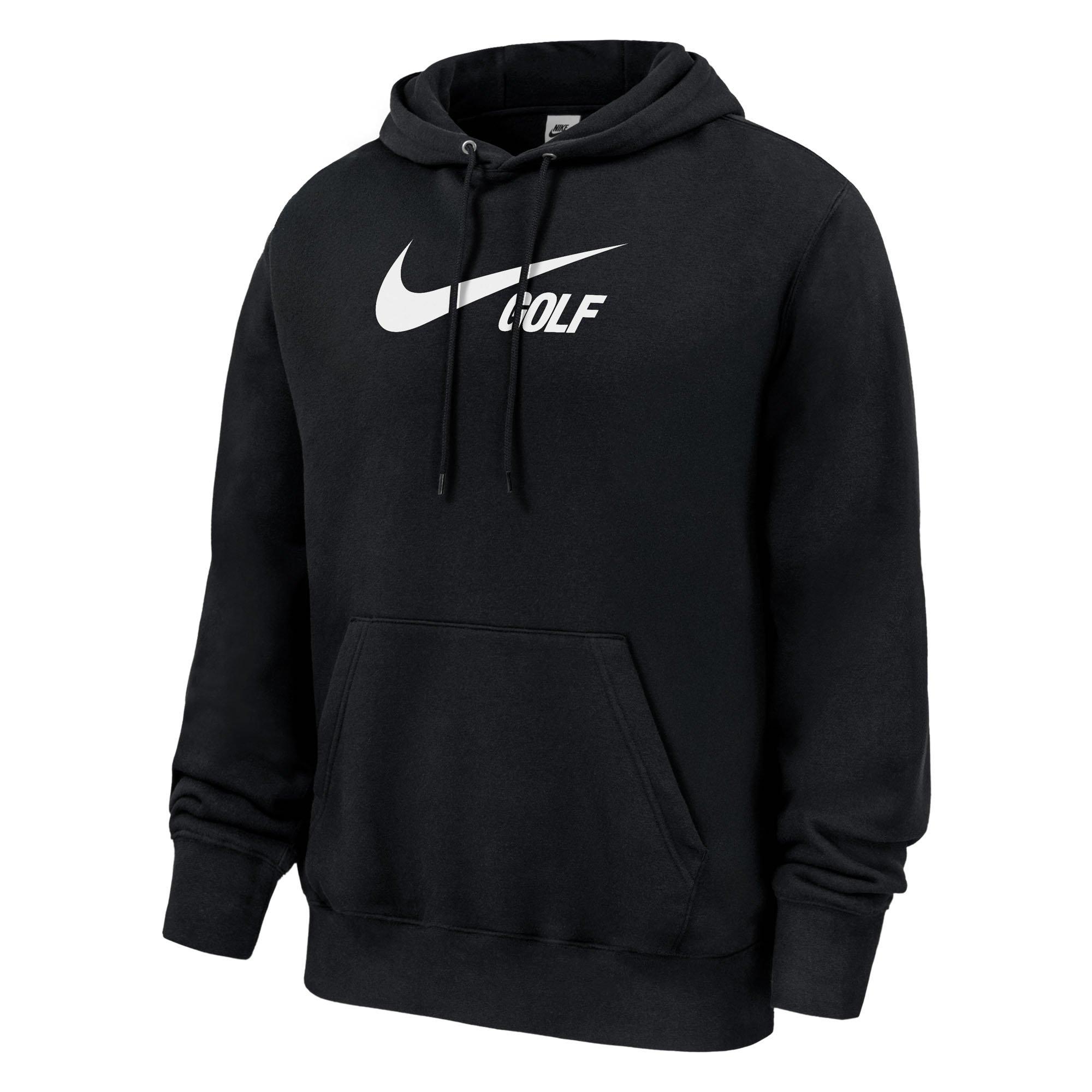Nike | Men's Swoosh Club Fleece Hoodie | in Black, Size Xl