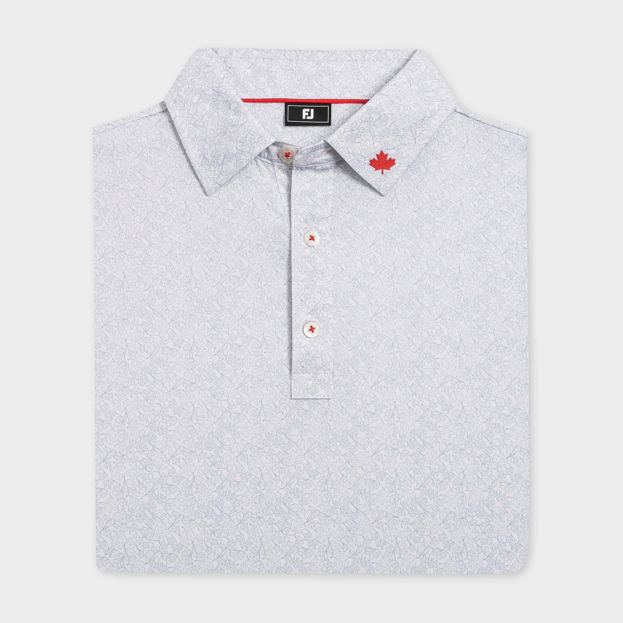 Men's 26 Leaf Print Short Sleeve Polo