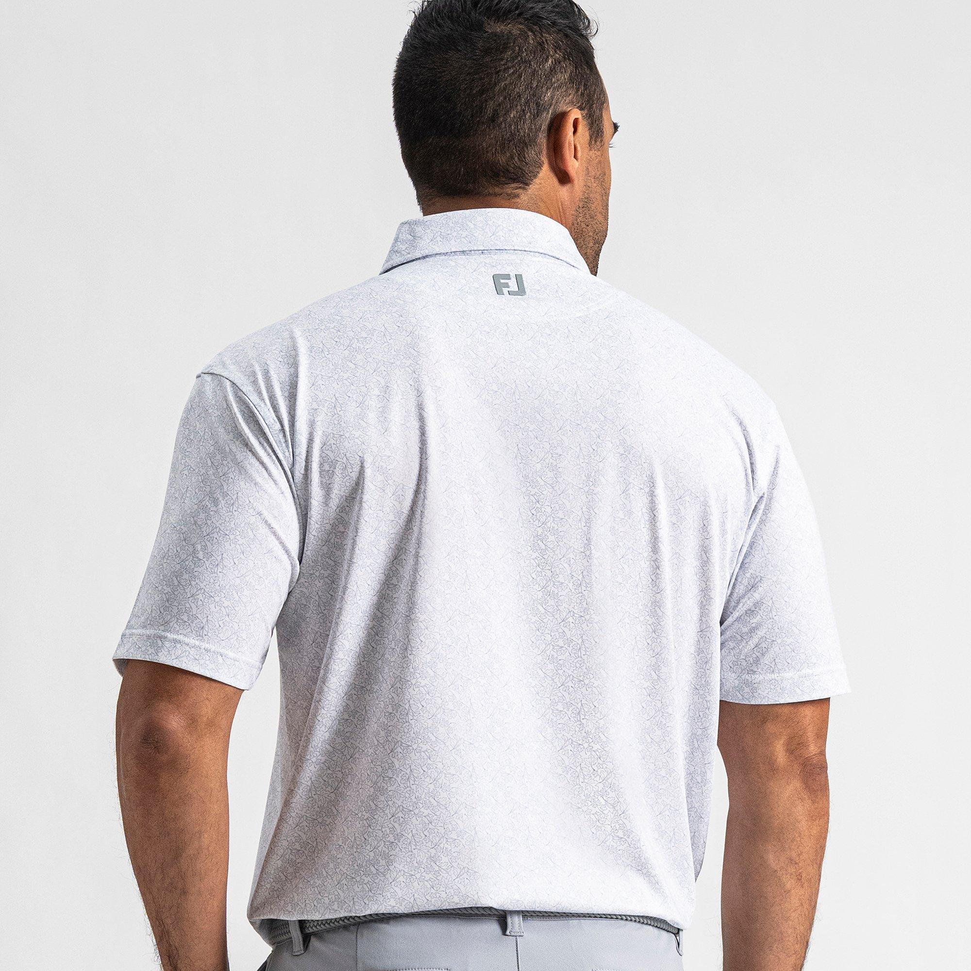 Men's 26 Leaf Print Short Sleeve Polo
