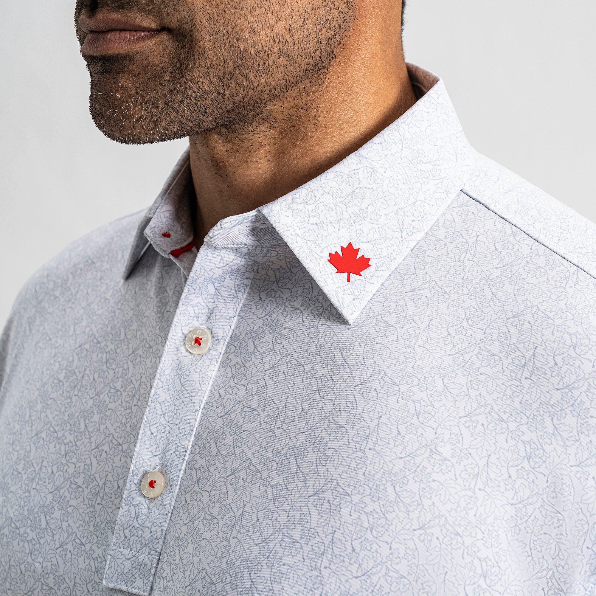 Men's 26 Leaf Print Short Sleeve Polo
