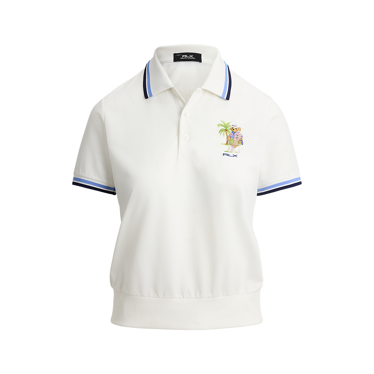 Women's Tour Pique Val Novelty Bear Short Sleeve Polo