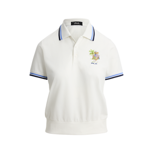 Women's Tour Pique Val Novelty Bear Short Sleeve Polo RLX