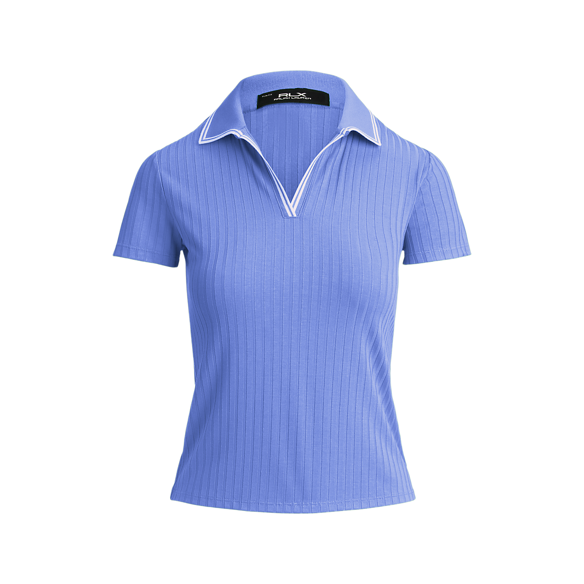 Women's Rib Knit Short Sleeve Polo