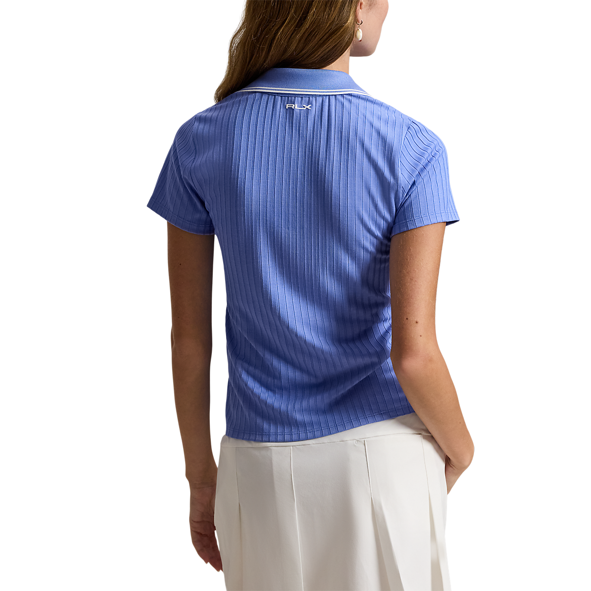 Women's Rib Knit Short Sleeve Polo