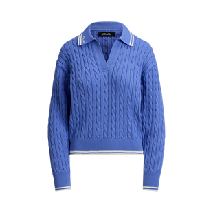 Women's Cable Knit Collared Sweater RLX