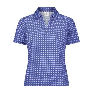 Women's Printed Slim Fit Short Sleeve Polo PRO SHOP