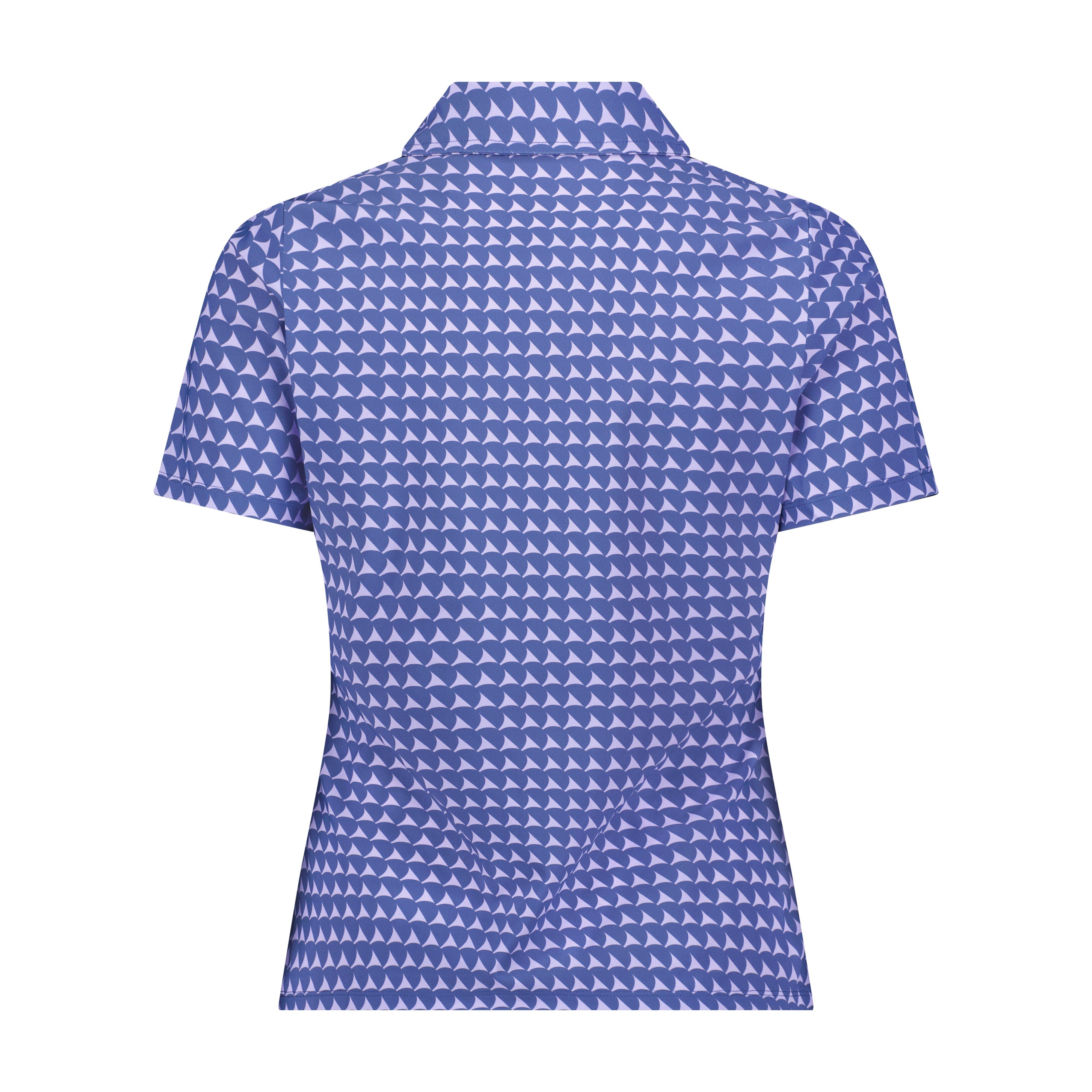 Women's Printed Slim Fit Short Sleeve Polo