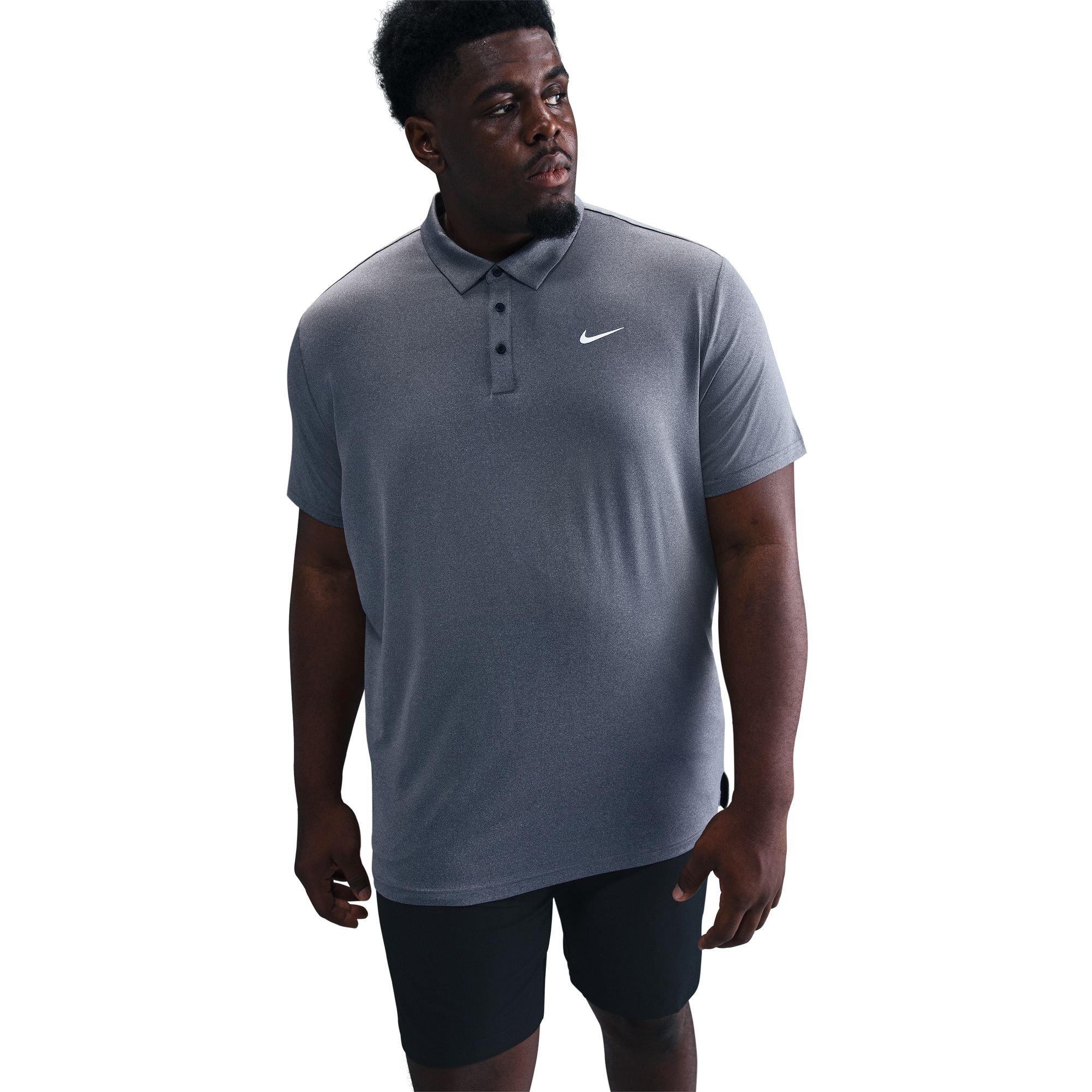Nike | Men's Dri-FIT Tour Heather Short Sleeve Polo Shirt | in Blackwhite