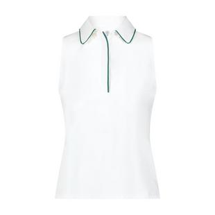 Women's Solid Fitted Sleeveless Polo PRO SHOP