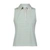 Women's Printed Fitted Sleeveless Polo