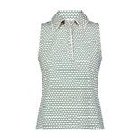 Women's Printed Fitted Sleeveless Polo