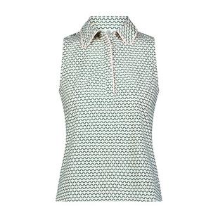 Women's Printed Fitted Sleeveless Polo PRO SHOP
