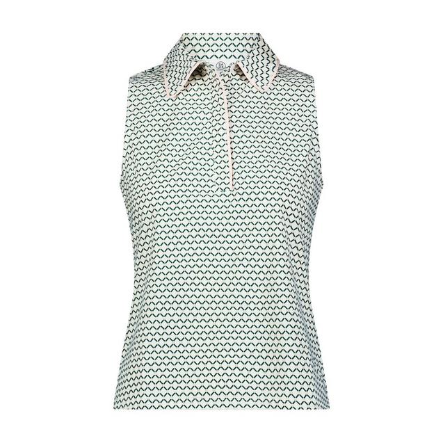 Women's Printed Fitted Sleeveless Polo PRO SHOP