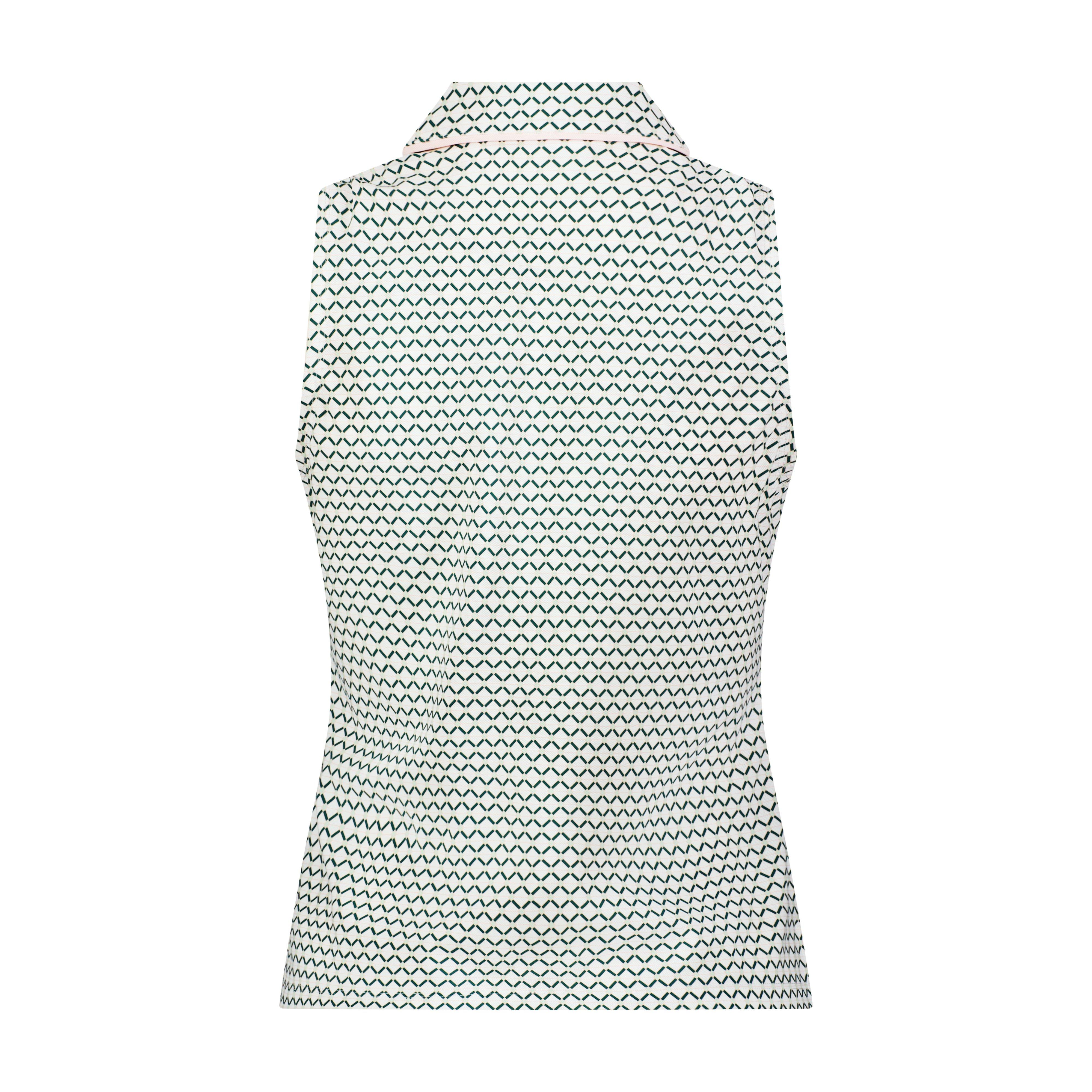 Women's Printed Fitted Sleeveless Polo