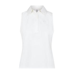 Polo sans manches ajust&eacute; et uni pour femmes PRO SHOP