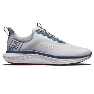 G&eacute;n&eacute;ration pr&eacute;c&eacute;dente - Chaussures de golf sans crampons Quantum pour hommes - Blanc/Bleu/Rouge FOOTJOY