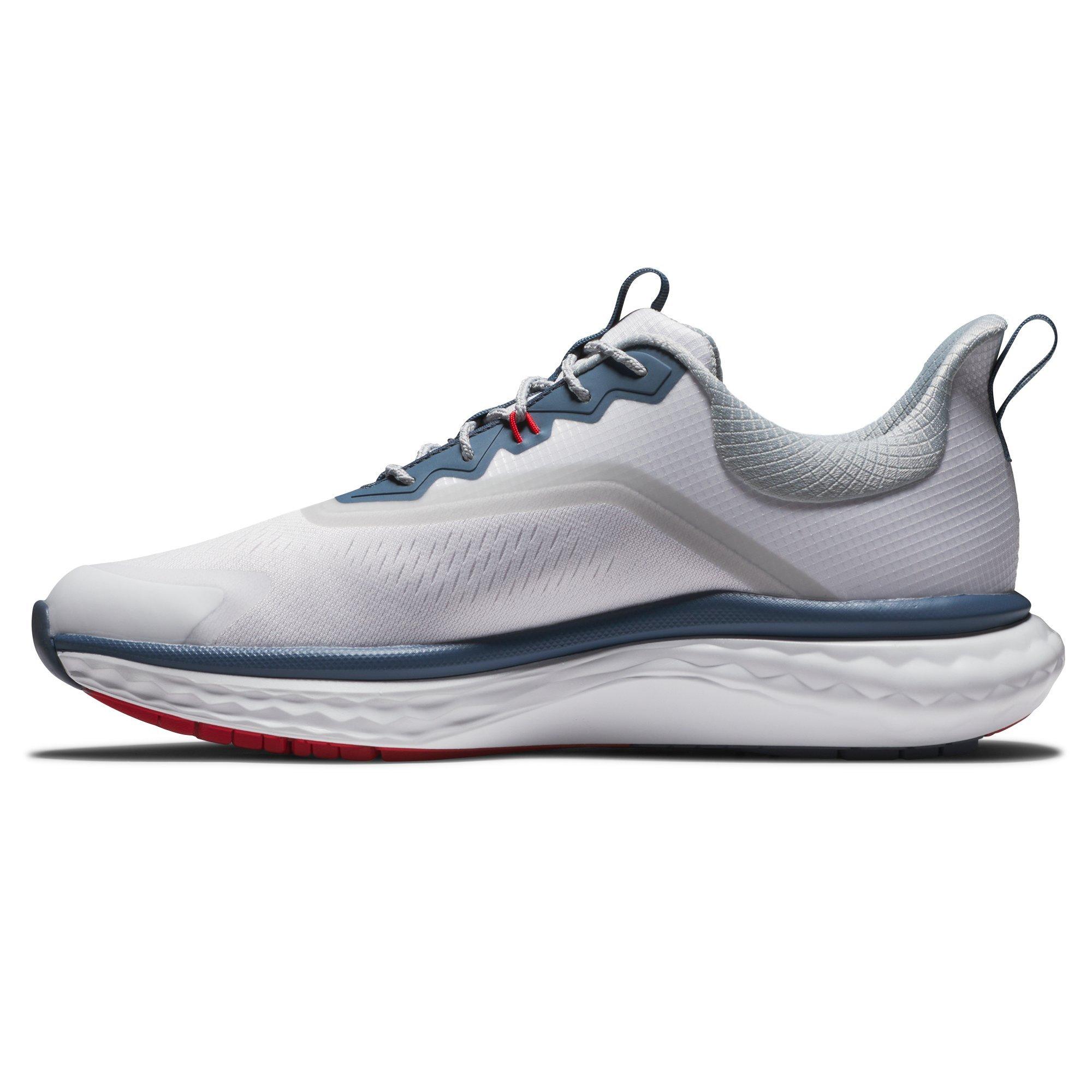 Prior Generation - Men's Quantum Spikeless Golf Shoe White/Blue/Red