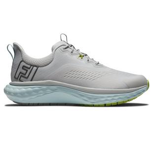 G&eacute;n&eacute;ration Pr&eacute;c&eacute;dente - Chaussures de golf sans crampons Quantum pour femmes - Blanc/Gris/Bleu FOOTJOY