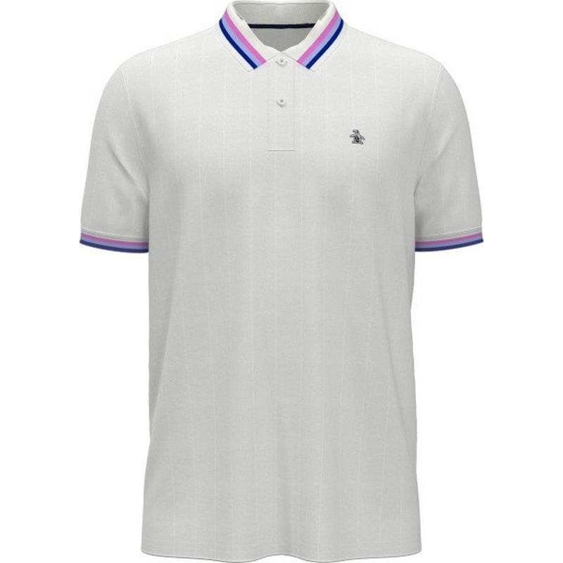 Men's Performance Ribbed Blocking Short Sleeve Polo